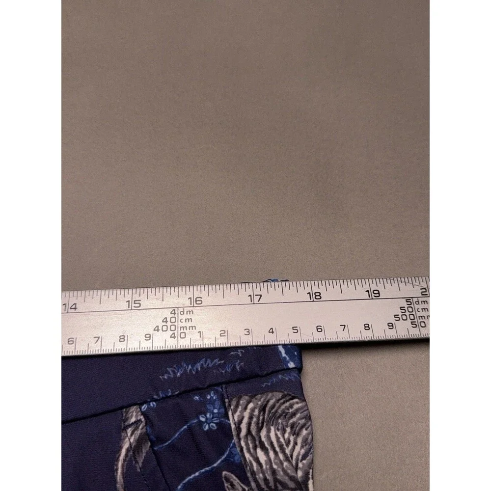 Greyson Shorts Mens 33 Blue Animal Print Wolf Snake Golf Stretch Lightweight